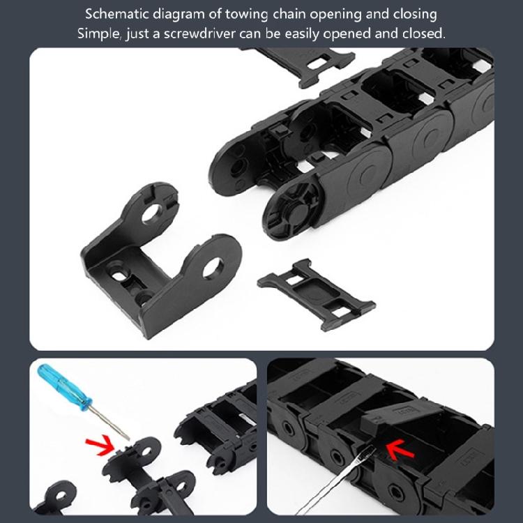 Wear Resistant Nylon Drag Chain Supports Fast Speed Movement Equipment And Robotics