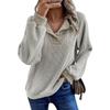 Women's Pullover Lapel Sweatshirt Fashionable Stitching Contrast Color Top