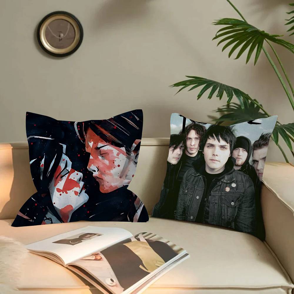 My Chemical Romance Rock Band Pillow Gift Home Office Decoration Bedroom Sofa Car Cushion Cover case 45x45