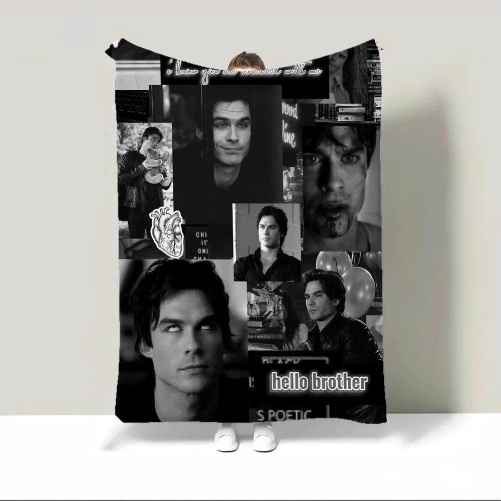 Winter Blanket Throw Blanket for Sofa Luxury The Vampire Diaries Hairy Blankets for Bed Custom Blankets & Throws Home Interior