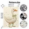 Creative DIY Framed Pearl Art Kit with Cute Duck in Rain Boots Pattern Sparkling Bead Canvas Ready to Display Relaxing Gift for Adults