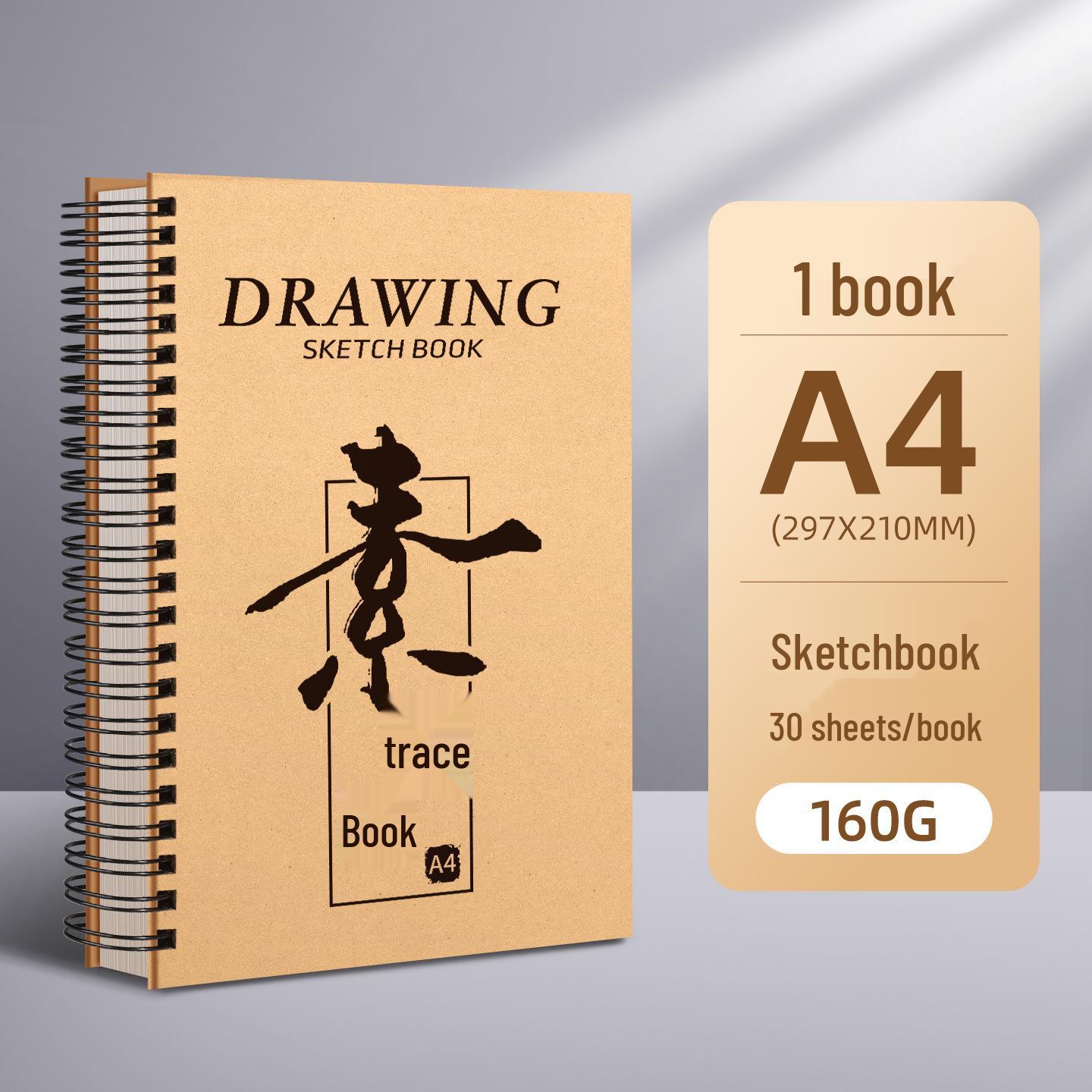 

Скетчбук А4 на пружине для студентов-художников - Очень толстый переплет в твердой обложке, Блок для эскизов и рисования, Блокнот 8K с чистыми листами, Книга с картинками для начальной школы. 160gsm