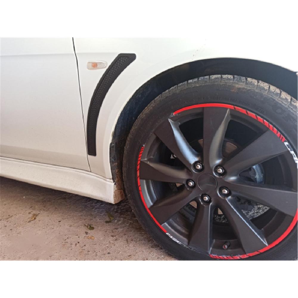 2x Matte Black Front Fender Side Vent Cover For 2008-2015 Mitsubishi Lancer EVO