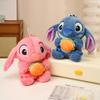 20cm Stitch Hold Hamburger Plush Toy Angel Stuffed Anime Cartoon Plushies Birthday Gifts For Girl Child