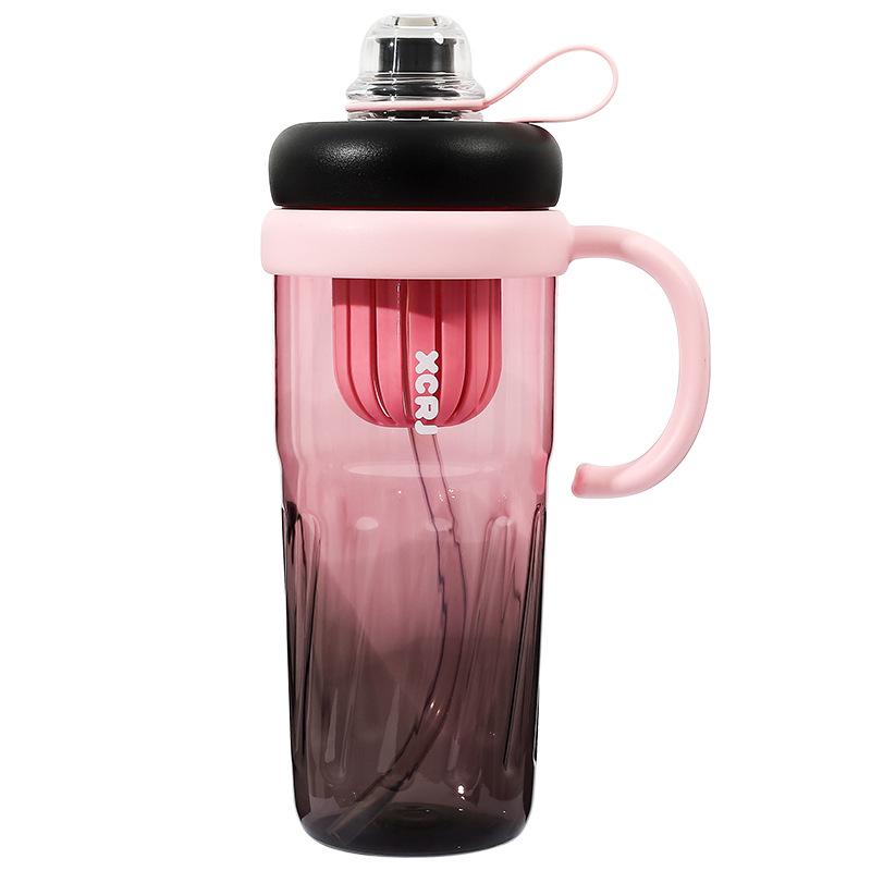 King Ice Straw Cup: Summer Teapot Design, Large Capacity, Heat-Resistant, High-Value Plastic for Women