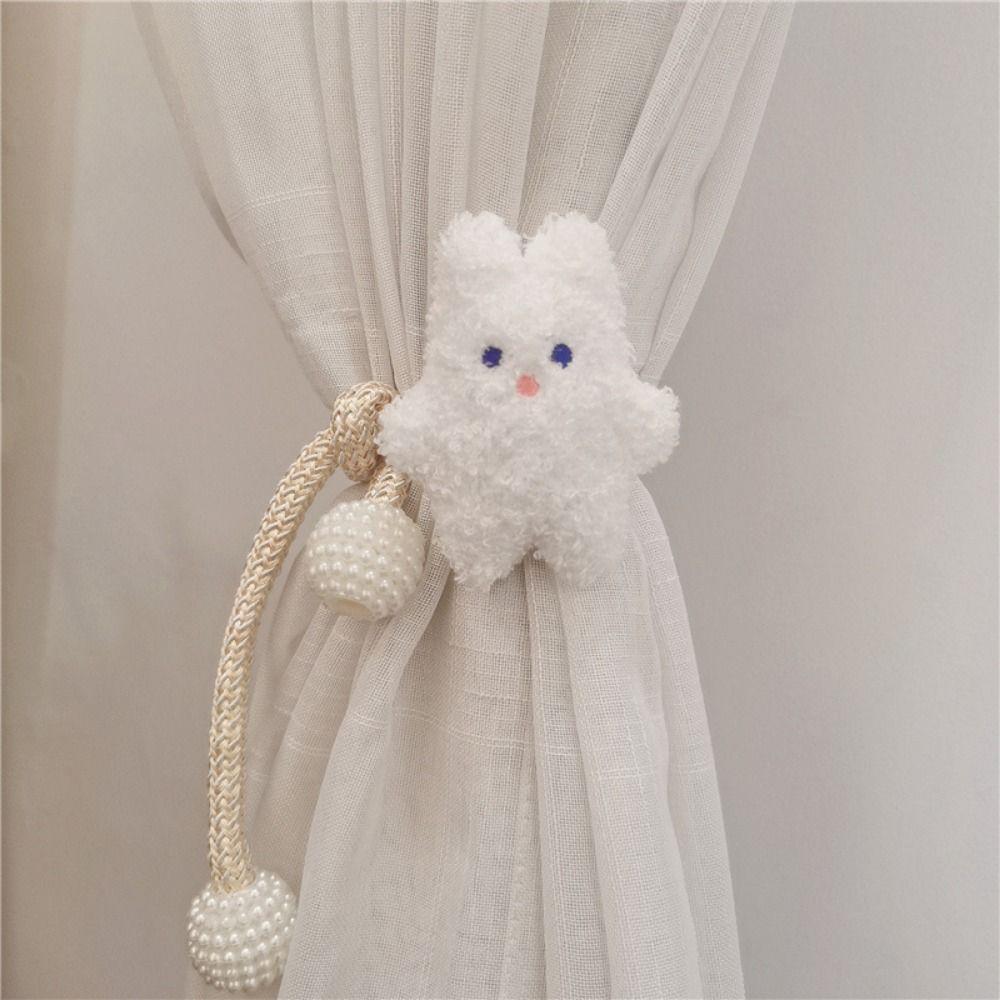 2Pcs Ins Cartoon Bear Curtain 3D Bear Curtain Tieback Window Curtain Buckles  Curtain Decor