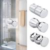 Zinc Alloy Bathroom Shower Door Handle Knob Single Groove Chrome Plated 30mm