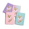 Nouveau Mignon Licorne Tie-Dye Imprimé Carnet A5 Verrouillable Tissu Journal Étudiant Cœur Girly Reliure Thermique 80 Feuilles Cadeau Parfait