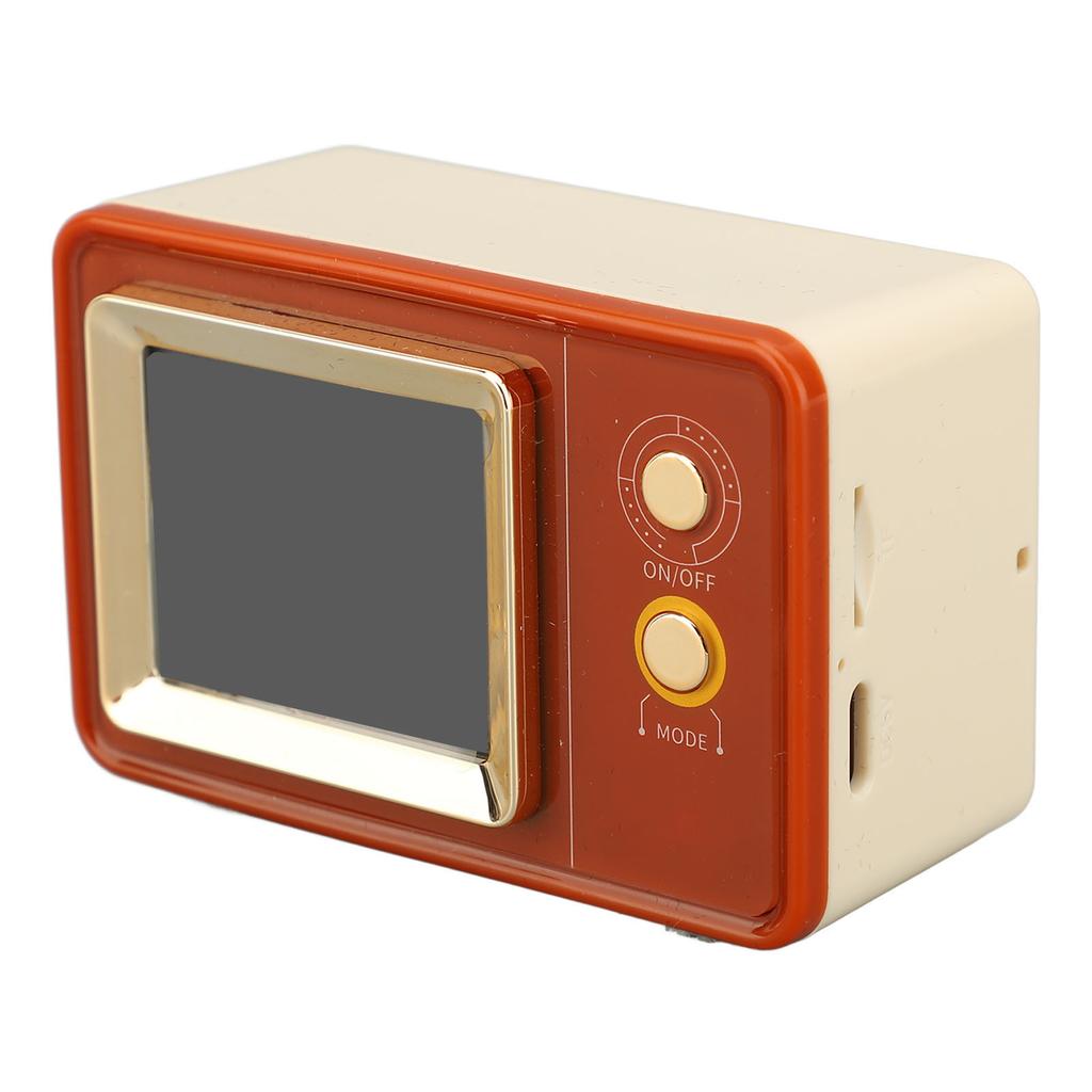 Retro Speaker TV Shaped Multifunctional Fashionable Time Speaker for Home Outdoor Use