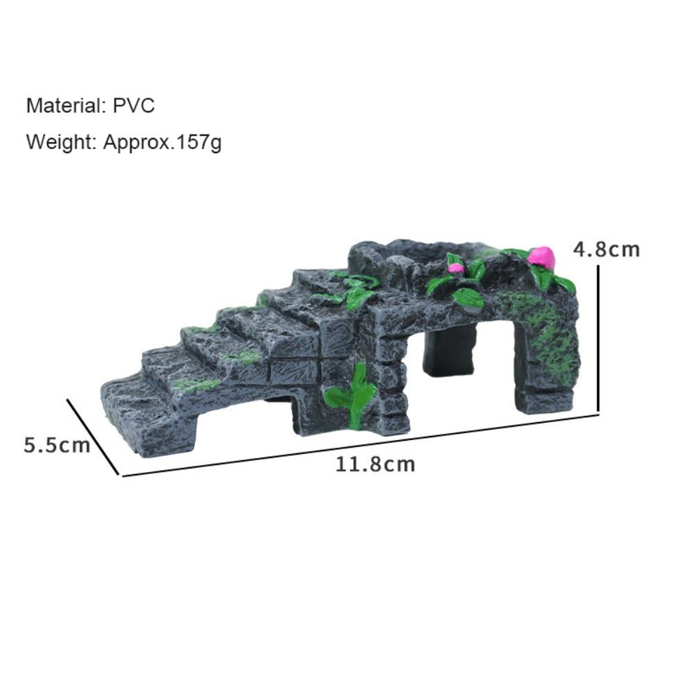 Fish Tank Decor Reptile Hideaway Cave PVC Amphibians Shedding Shelter Tortoise