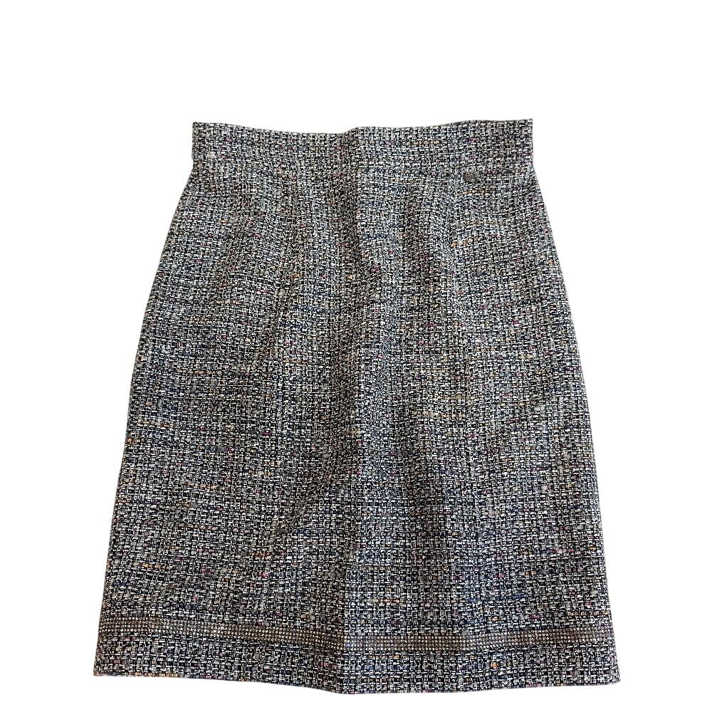 CHANEL P41038V29665 wool acrylic skirt gray acrylic Used