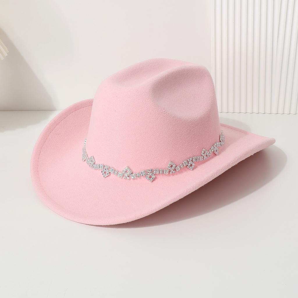 Western Cowboy Top Hat Ladies Festival Party Jazz Hat Men's and Women's Casual Top Hat Felt Hat