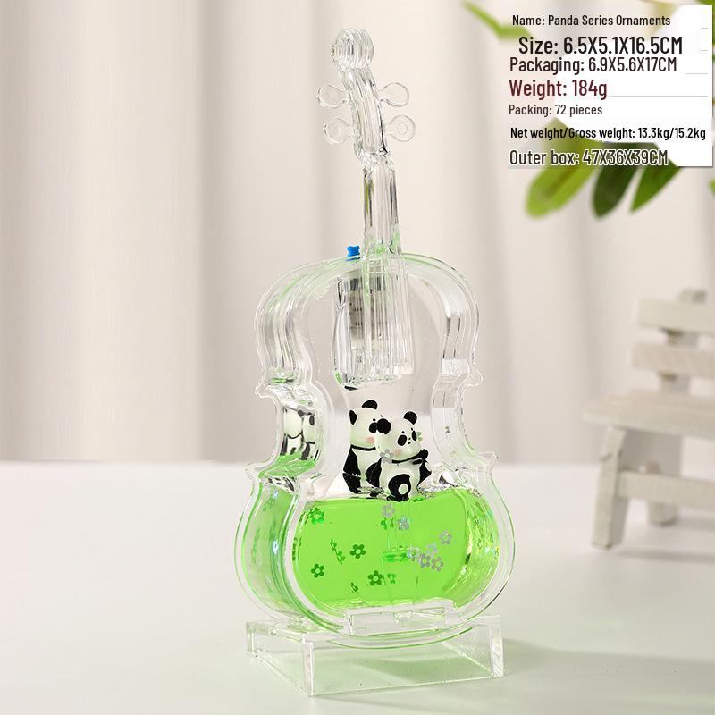 Panda Glitter Liquid Motion Hourglass - Decompression Toy & Acrylic Decoration Gift