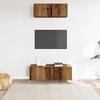 VidaXL Ensemble de meuble TV mural 2 pcs vieux bois bois d'ingénierie, meuble TV, meuble multimédia, console TV, meuble 3329005