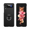 Applicable to Samsung zFlip7 ultra-thin mobile phone case folding screen matte ribbon pull rope ring Z flip4 protective case