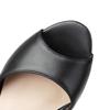 Summer Peep Toe High Top Sandals for Women Thin Heel 7.5cm Black White Lace Pumps Women Shoes Female Gladiator Sandalias WSH5046