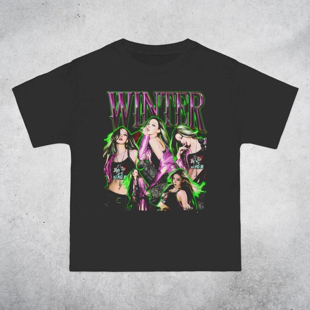 NEW Aespa Winter Rich Man Vintage Bootleg Kpop Concert Tour 2025 T-shirt Unisex T-Shirt XXXL