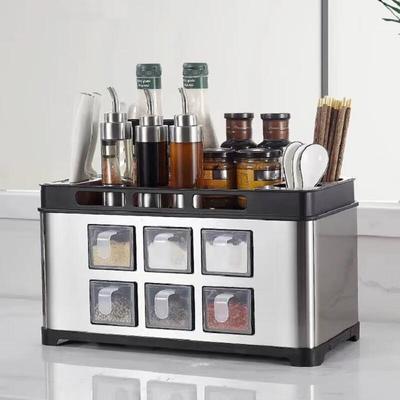 Stainless Steel Kitchen Seasoning Organizer Set