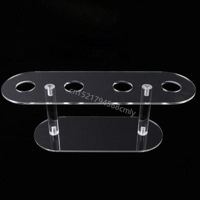 4 Holes Acrylic Ice Cream Cone Holder Tray Sushi Roll Display Stand Rack Shelf 6XDE