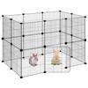 20 Piece Pet Cage with Door Black 35x35 Cm Steel