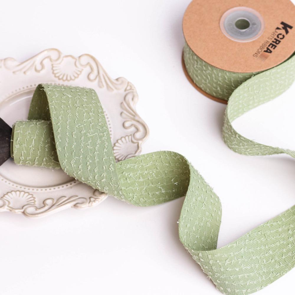 25MM Width Handmade Bow Ribbon Double-sided Concave Convex Textured Ribbon Material Handmade 10yards Hair Sewing Accessories
