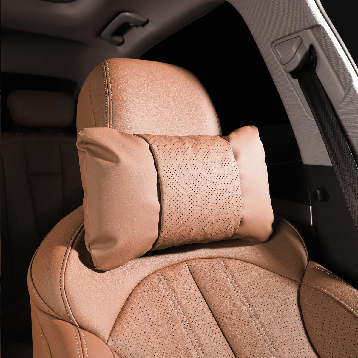 Tesla Model Y & 3 White Lumbar Support Cushion for Headrest