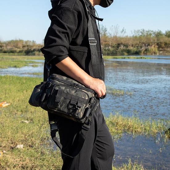 Rybářská ledvinka velkokapacitní design s více kapsami odolná rybářská ledvinka odolná proti opotřebení