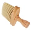 Barber Brush Neck Duster Nylon Bristles Simple Style Neck Duster with Wooden Handle Barber Brush for Hair Cutting