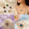 Elegant Women's Stainless Steel Zirconia Heart Necklace