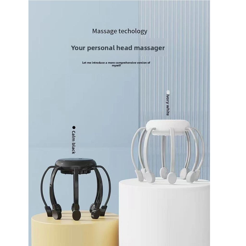 Smart Octopus Head Massager Electric Vibration Scalp Relaxation Massage Device for Head Meridians Relief