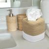 Hand-woven Minimalist Tissue Box Rustic Napkin Storage Box Storage Rack Woven Tissue Box  Vanity