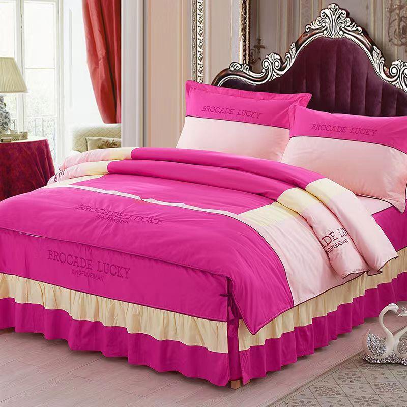 King Size/Queen Size/Twin Size Lakan Quilt Cover Örngott Fyrdelad Set Förtjockning Sovrum Enkel Sängkläder Hög kvalitet