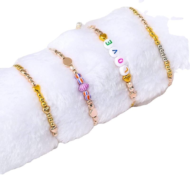 2160Pcs Mixed Spacer Beads Combination Charms Making 6 Styles Loose Beads for Diy Necklace Earrings Bracelet Making