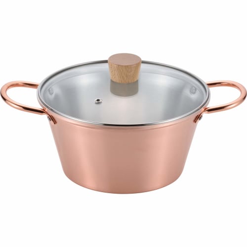 Wahei Freiz Tsubame-Sanjo Pure Copper Saucepan, 20cm, Gas Stovetop, with Lid, Made in Japan, Chitose, CS-023