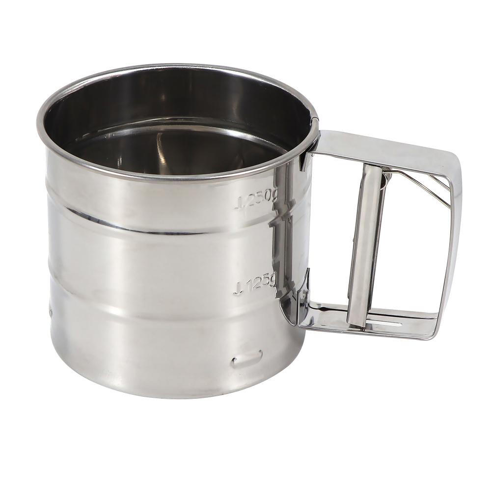 Stainless Steel Flour Sifter Hand Held Shaker Sieve Cup Flour Sieve Strainer Sifters  Baking Sprinkle Baking tools