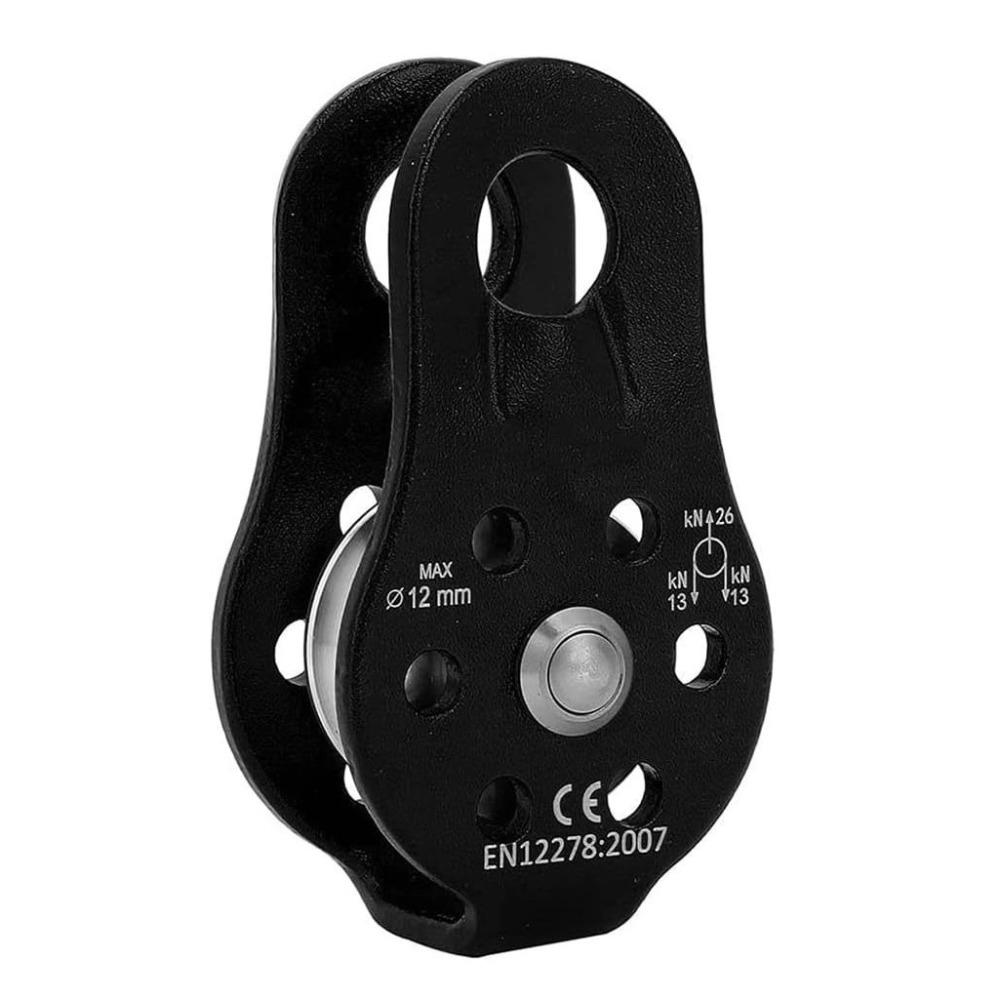 Single Swivel Rope Rock Climbing Pulley Block 12mm Pulley Cableway Accessories Mountaineering