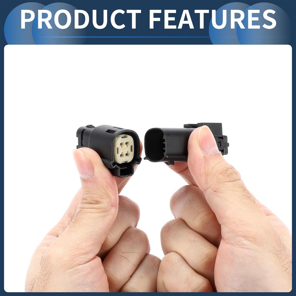 INFINAUTO 1 Set 4 Pin Headlight Waterproof Connector Plug 1.5mm Series Female Male Wire