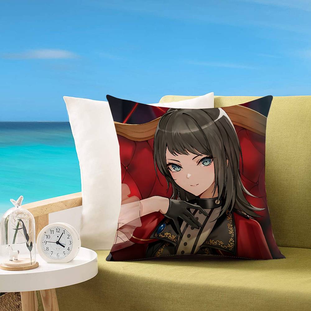 B-Bang Dream Ave Mujica Cartoon Pillow Case Cushion Cover Soft Cute Throw Pillow Case For Sofa Pillowcase Polyester With Zipper