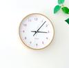 KATOMOKU plywood clock, 22cm, pink, km-121LPRC, wall clock with continuous second hand, 25.2cm diameter (radio-controlled clock)