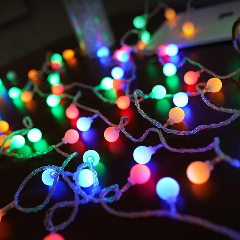 10M 6M 3M 1.5M Battery Power Ball LED String Lights Garland Lights Outdoor Lamp Wedding Garden Fairy Lights Christmas Decoration
