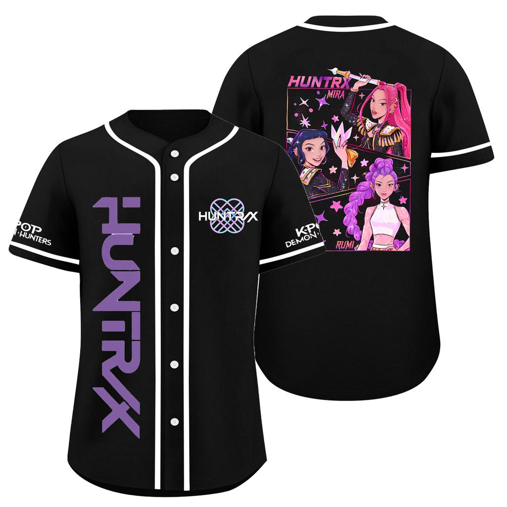 Children's Casual Cartoon Print Short-sleeved Baseball Jerseys Children's Sportswear Top