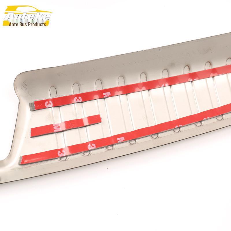 Kia Forte Stainless Steel Rear Bumper Bright Strip and Tailgate Trunk Protector