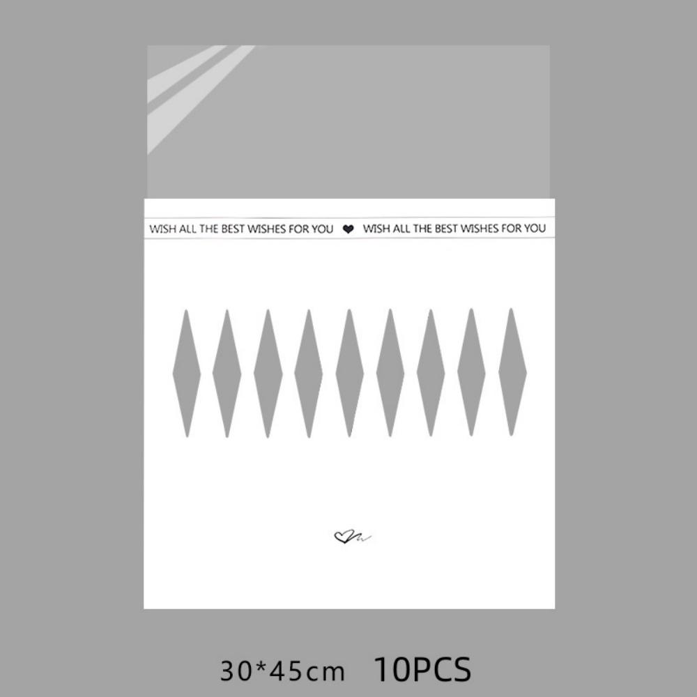 10pcs Transparent Waterproof Rose Flower Wrapping Paper Waterproof Romantic Flowers Packaging Bags Festival Plastic Wholesale