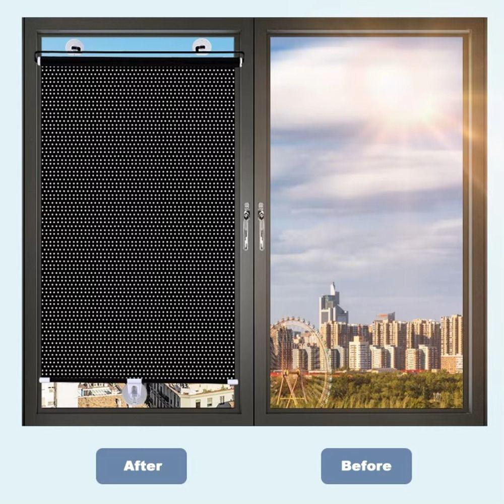 No Drill Blackout Roller Blind With Suction Cup Black Out Blinds Curtains Blackout Shades  Home