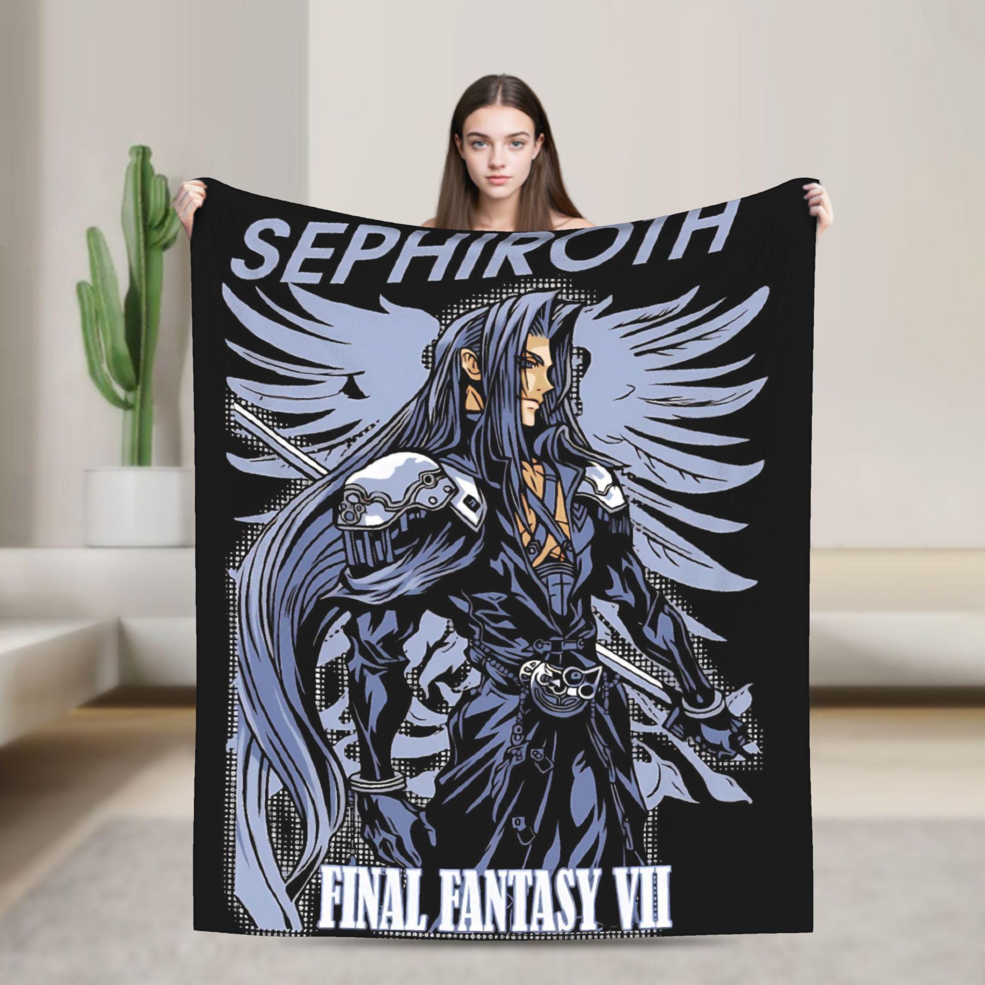 Final Fantasy VII Cloud Sephiroth Blanket Quality Warm Soft Throw Blanket Autumn Students Home Decor Novelty Bedspread 75x90cm