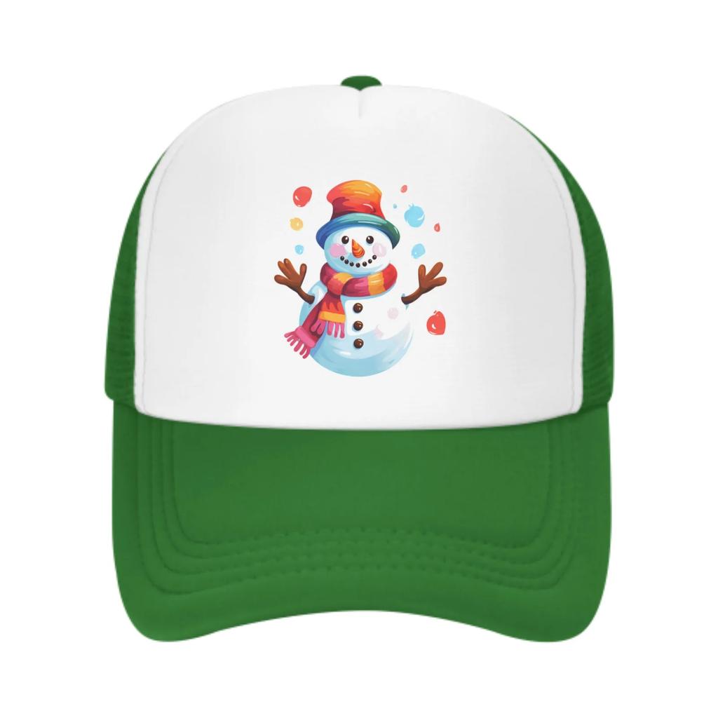 Winter Colored Snowman Summer Leisure Sports Daily Sun Hat Fishing Outdoor Mens and Womens Truck Caps Fashion