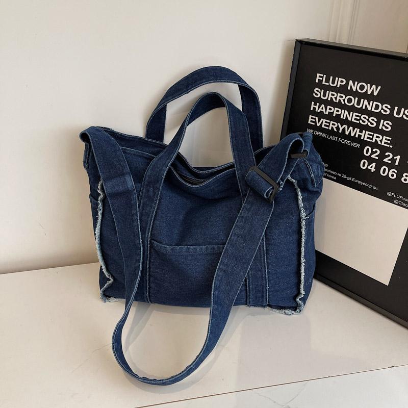 Denim Tote Bag Women Shoulder Bag Crossbody Bag