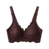 Plus Size Leopard Print Seamless Soft Support Push Up Bra For Women