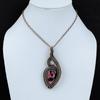 Rhodonite Pendant Copper Wire Wrapped Jewelry Handmade Pendant Rainbow Moonstone Jewelry Copper Wire Pendant Gemstone Jewelry Gift For Women