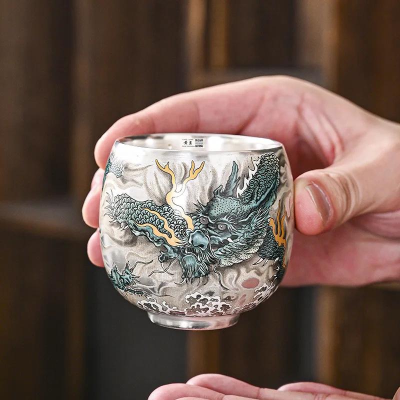 Creative Dragon Drinking Tea Cup Exquisite Tasting Tea Cup Household Personal Cup Chinese Tea Set Master Cups Gift for Friends